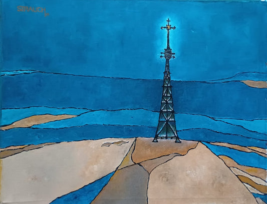 Cruz de Gorbeia pintura por Eduardo Strauch